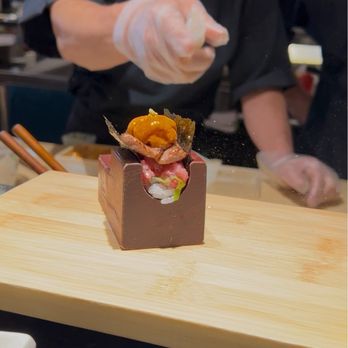 Komé - The most delicious item on the menu Waygu Toro Uni Roll SO Good! - Sushi Bars Near Me - Dallas, Texas