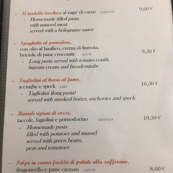 Allosteria - Menu - Tuscan Near Me - Lucca, LU
