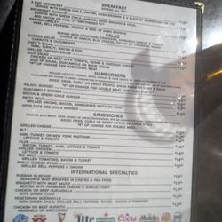 Billiard Palace - Menu back side