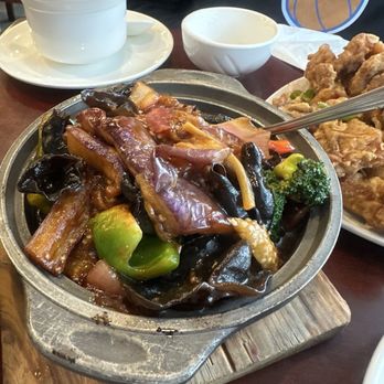 Joyful Cantonese Restaurant - D1. Salted Fish with Eggplant in Casserole - Chinese Near Me - Staten Island, New York