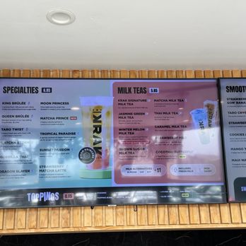 Krak Boba - Menu 12/27/24 - Bubble Tea Near Me - Rancho Cucamonga, California