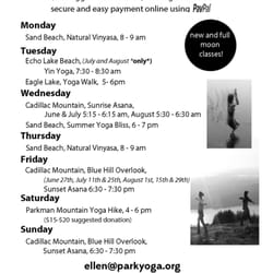 Yoga in Your Park - Our current 2014 schedule!