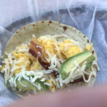 Tacodeli - Ham bacon cheese avocado breakfast taco - Tacos Near Me - Dallas, Texas Tacodeli - Ham bacon cheese avocado breakfast taco - Tacos Near Me - Dallas, Texas
