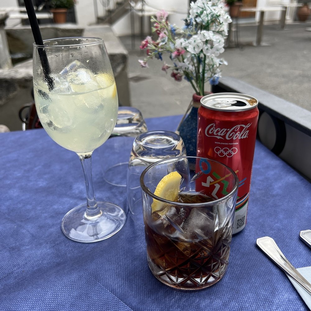 Il Veliero - Lunch, starting with Lemon Spritz and a cola. - Italian Near Me - Atrani, SA