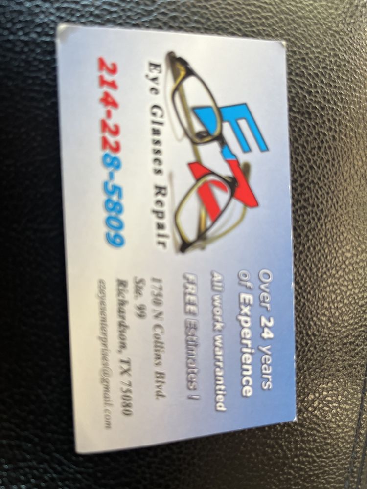 EZ EYE GLASS REPAIR Updated September 2024 1750 N Collins Blvd