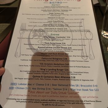 King's Landing Bistro - Menu - Bars Near Me - Springdale, Utah King's Landing Bistro - Menu - Bars Near Me - Springdale, Utah