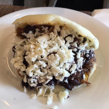 Arepas Cafe - Pabellon arepas (shredded beef with plantain and white cheese) too good! - Venezuelan Near Me - Astoria, New York
