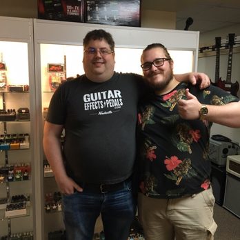 Guitar Effects Pedals - Owner, Ryan on the left is a wealth of knowledge on guitar effects pedals. Ask him for recommendations on what to try! - Guitar Stores Near Me - Nashville, Tennessee