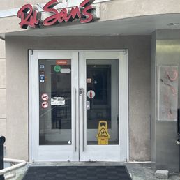 The outside of the restaurant.
