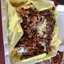 Al pastor super fries Al pastor super fries