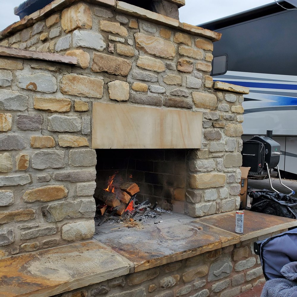 Anchor Down RV Resort - Fireplace at 56/57 - RV Parks Near Me - Dandridge, Tennessee