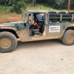 Highline Adventures - Our ride up the mountain to 1st zipline deck