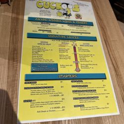 Cuckoo's Chicken House & Waterin' Hole - Menu