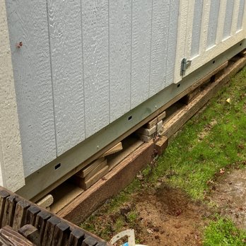 Tuff Shed - Blocks or cement, wood and wedges - Sheds & Outdoor Storage Near Me - Concord, California