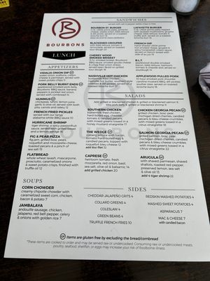 Menu photo 8 Bourbons Brighton, MI
