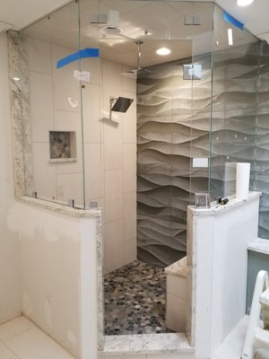 Bathrooms  - Booking Summer 2025 - Professional Tile Installation Company specialized in all types of tile installs, and materials (such: as ceramic, porcelain, natural stones, glass, mosaic, etc), on walls, floors, and ceiling. We offer only high-end tile Installs with the highest attention to details.