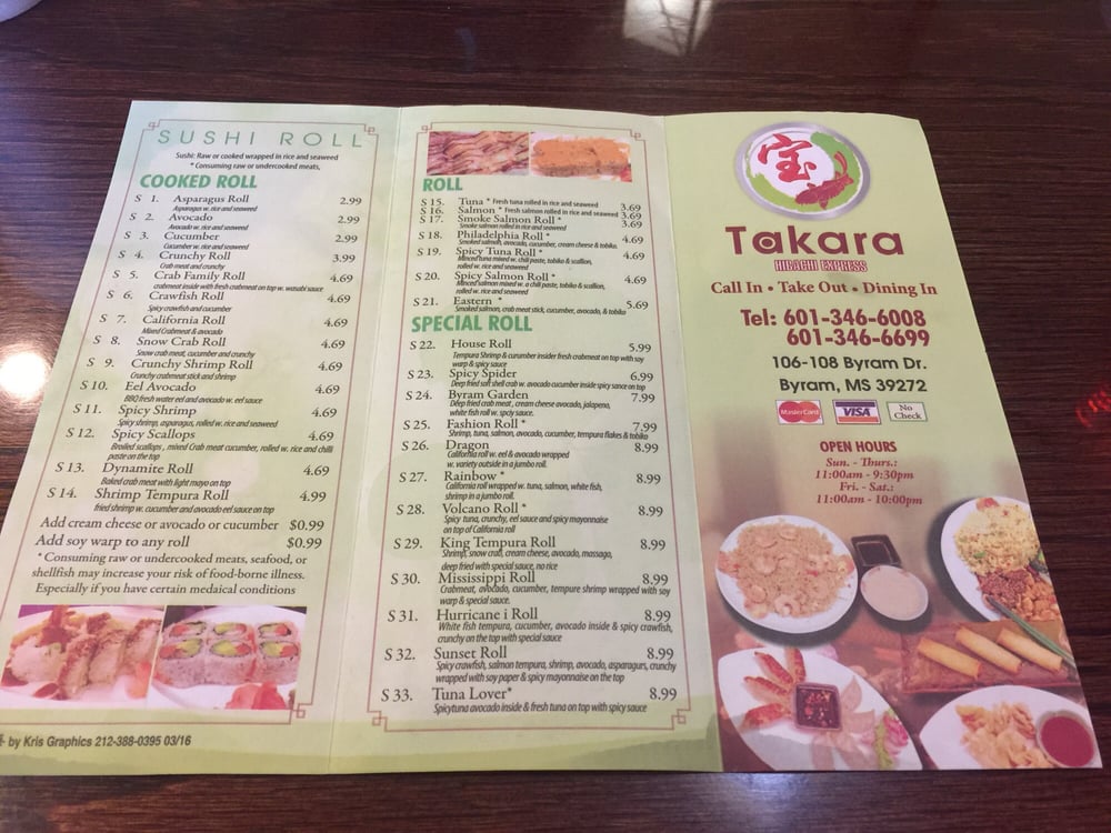 TAKARA HIBACHI EXPRESS 10 Reviews Sushi Bars 106 Byram Dr, Byram
