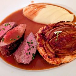 Tourmaline - Steak special, November 2025 - buttery mashed potatoes and onion tart