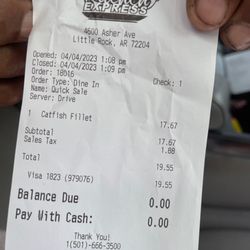 Kitchen Express - The receipt.....smh
