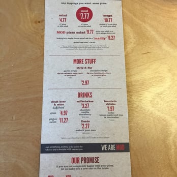 MOD Pizza - Menu side 2 - Pizza Near Me - Raleigh, North Carolina MOD Pizza - Menu side 2 - Pizza Near Me - Raleigh, North Carolina