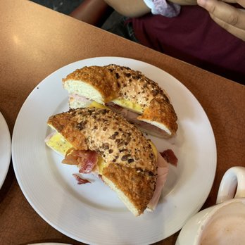 Little Garden Cafe - Bagel omelette 5 cheese, egg, bacon, turkey - American Near Me - Spokane, Washington Little Garden Cafe - Bagel omelette 5 cheese, egg, bacon, turkey - American Near Me - Spokane, Washington