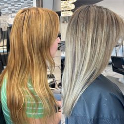 Our stylist Shannon brought this beauty's hair back after an at home bleaching session.