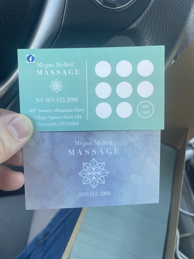 MEGAN MELLETT MASSAGE Updated September 2024 607 Tenney Mountain