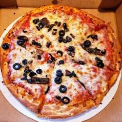 Mancino's - Olive and Mushroom Pizza at Mancino's Adrian
