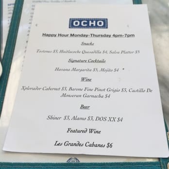 Ocho - Happy hour snacks and drinks - Lounges Near Me - San Antonio, Texas