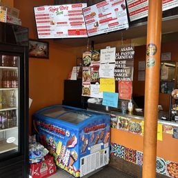 Inside/menu/counter