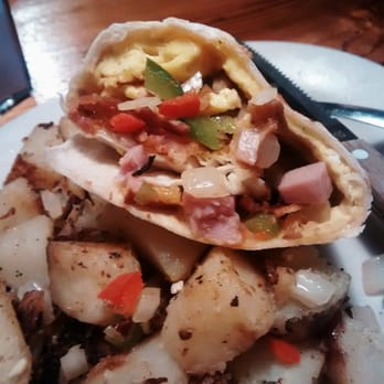 Wanker's Corner - Breakfast burrito with home potatoes. - American Near Me - Wilsonville, Oregon Wanker's Corner - Breakfast burrito with home potatoes. - American Near Me - Wilsonville, Oregon
