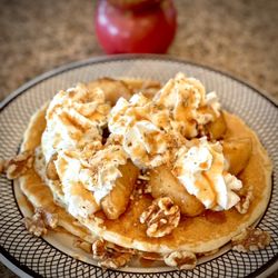 Little Goat Diner - Fresh apple cinnamon walnut pancakes