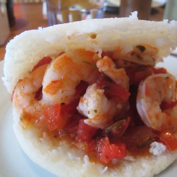Arepas Cafe - Camarones (shrimp cooked with tomato, onion sauce, and cilantro) - Venezuelan Near Me - Astoria, New York