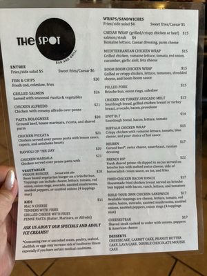 Menu photo 8 The Spot Tolland, CT Menu photo 8 The Spot Tolland, CT