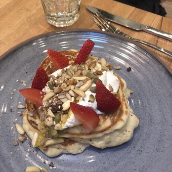 Bluestone Lane Harvard Square Café - Lemon Ricotta Pancakes - Coffee & Tea Near Me - Cambridge, Massachusetts
