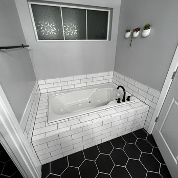 Reilex Construction - New master bath tub with whirlpool jets. - Tiling Near Me