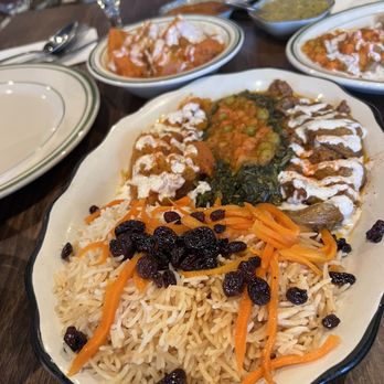 Kabul House - Vegetarian Platter - Afghan Near Me - Evanston, Illinois