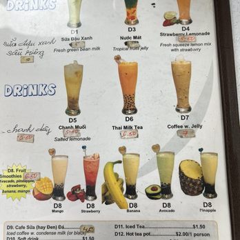 Bun Bo Hue Co Do 1 - Drink menu - Vietnamese Near Me - Houston, Texas Bun Bo Hue Co Do 1 - Drink menu - Vietnamese Near Me - Houston, Texas