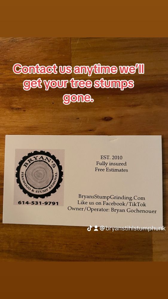 Bryan’s Stump Removal - tree service in Columbus, OH