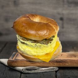 Capital Bagel - Sausage Egg'Wich, Pork Sausage, Egg and American Cheese