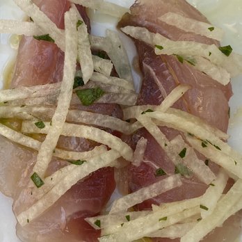 Fiorella - CURED RED SNAPPER CRUDO W/ JICAMA  - one of my favorites! - Pasta Shops Near Me - Philadelphia, Pennsylvania