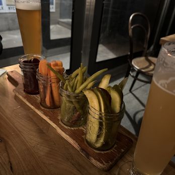 Jacob's Pickles - Pickle flight - Comfort Food Near Me - New York, New York Jacob's Pickles - Pickle flight - Comfort Food Near Me - New York, New York