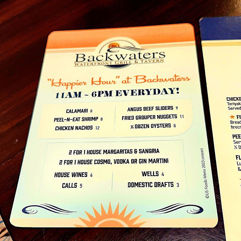 Backwaters on Sand Key - Seafood Near Me - Clearwater Beach, Florida