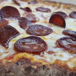 Full Cord Pizza - Super thick cut pepperoni, cut by hand. Just a little char and crispy too. Excellent!