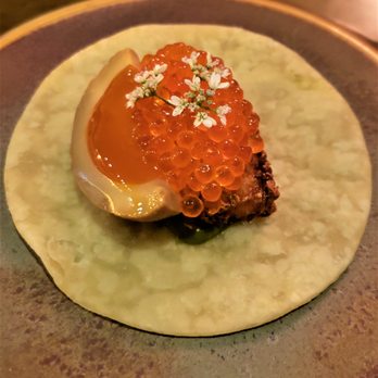 Sixty Three Clinton - Breakfast Taco ajitama, hash brown, smoked trout roe - New American Near Me - New York, New York