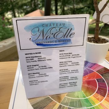 Chateau NoElle - The wine tasting menu - Wineries Near Me - Snoqualmie, Washington Chateau NoElle - The wine tasting menu - Wineries Near Me - Snoqualmie, Washington