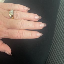 Fall French tips dipping powder. Fall French tips dipping powder.
