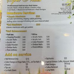 Spa Nails - Manicure pricing