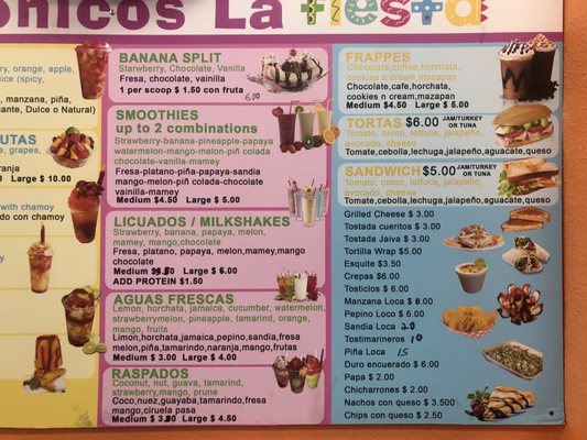 Menu photo 6 Super Bionicos La Fiesta Bellflower, CA
