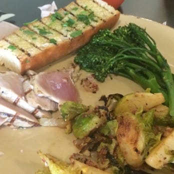 Urban Plates - Love their Grilled Wild Albacore w/brussel sprouts and sesame broccolini. - Salad Near Me - Pasadena, California Urban Plates - Love their Grilled Wild Albacore w/brussel sprouts and sesame broccolini. - Salad Near Me - Pasadena, California